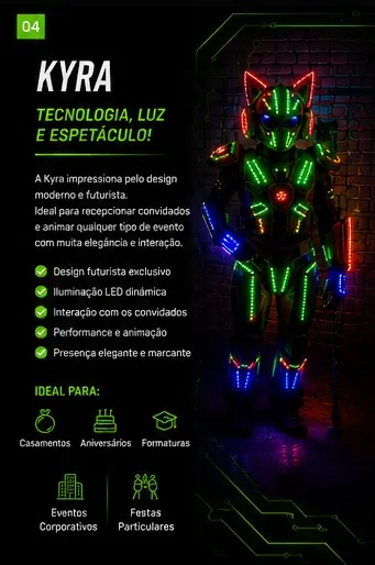 EVERTRONIK ROBÔS DE LED — Outros Fornecedores | Otimize Eventos