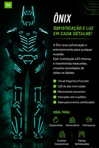 EVERTRONIK ROBÔS DE LED — Outros Fornecedores | Otimize Eventos